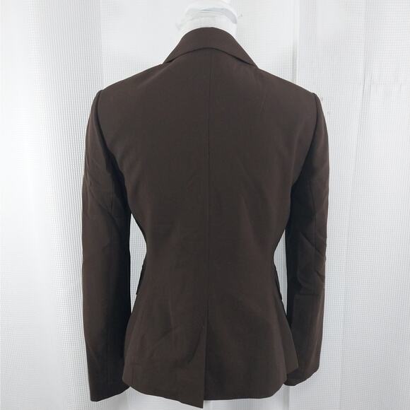 MICHAEL BY MICHAEL KORS! ESPRESSO BROWN WOOL BLEND TAILORED JACKET, BLAZER! SZ 6 - Picture 6 of 10